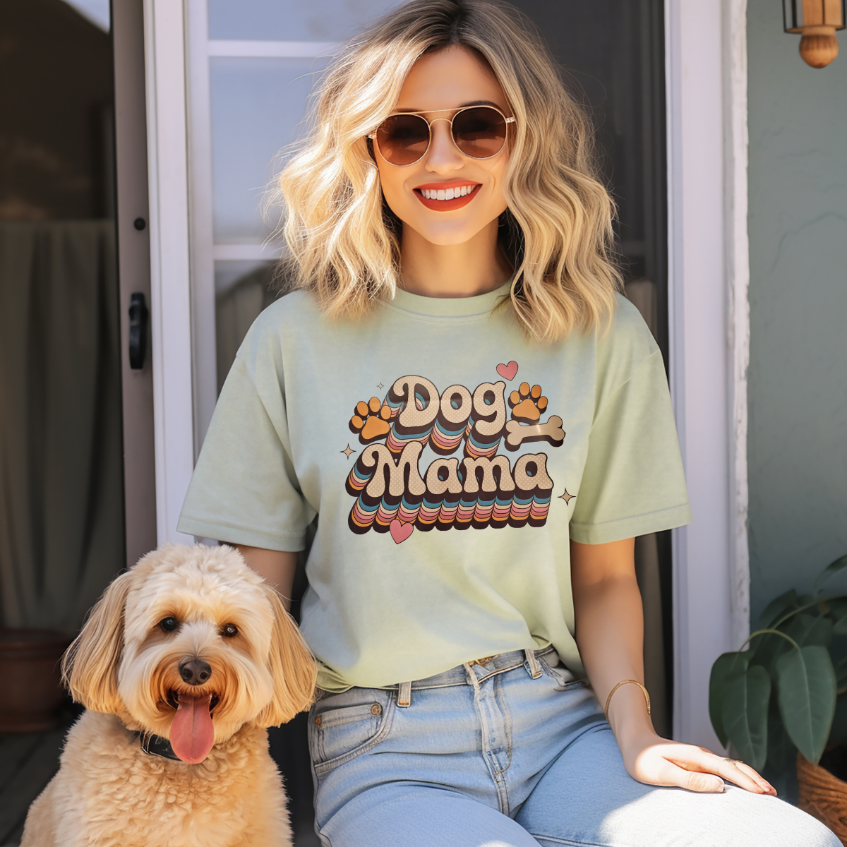 Dog mama retro