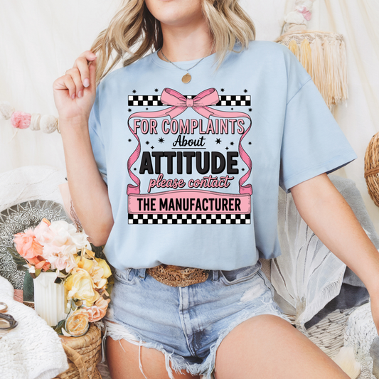 For complaints about attitude