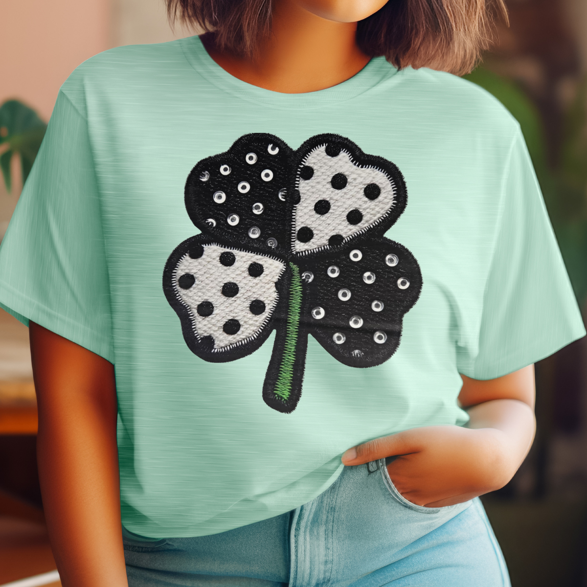 Polka dot shamrock