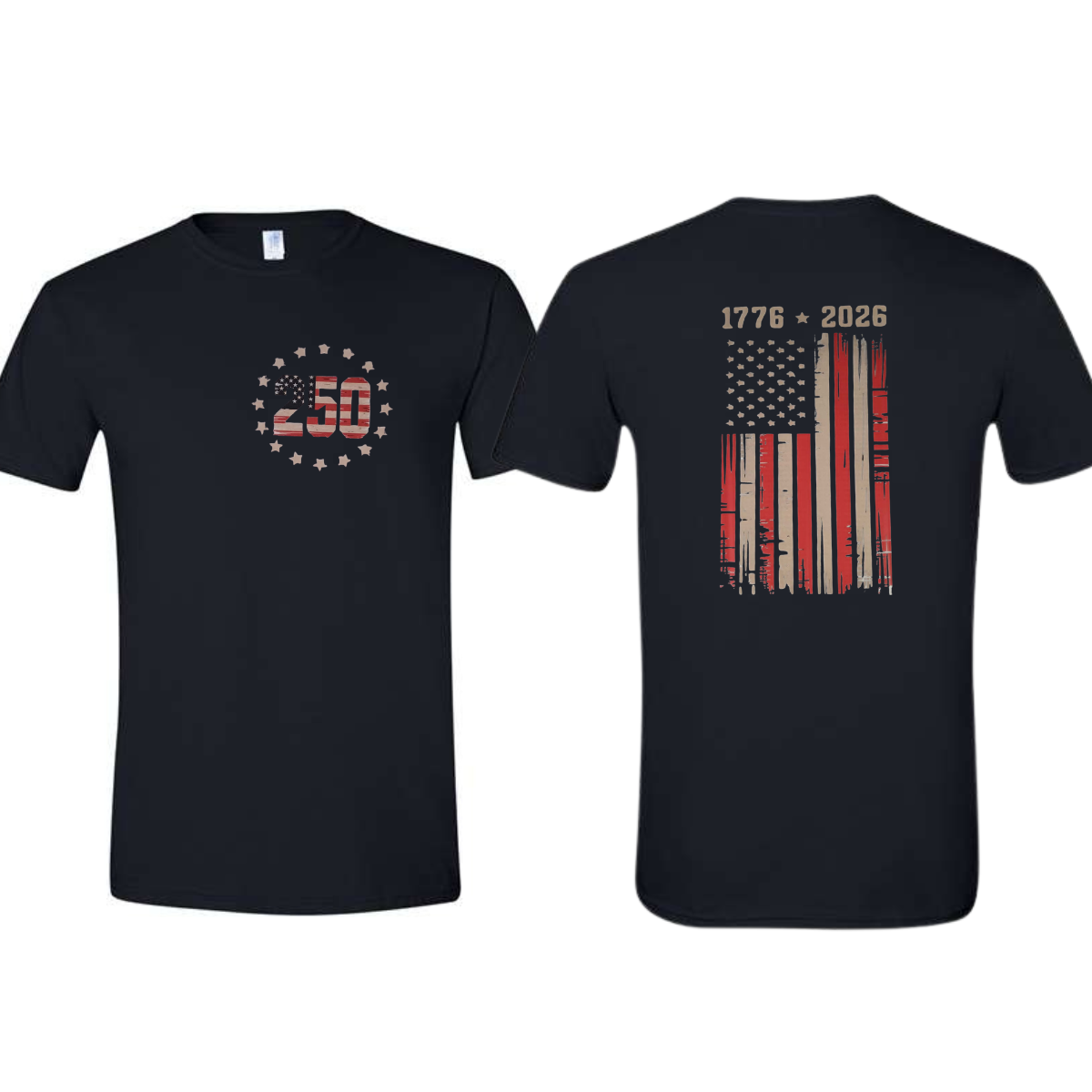 1776-2026 flag front and back