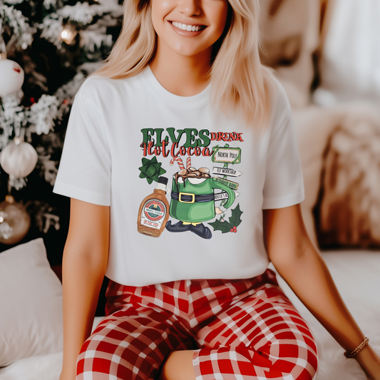 Elves drink hot cocoa