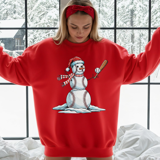 Baseball snowman