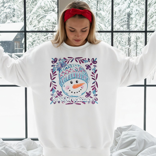 Freezing season snowman