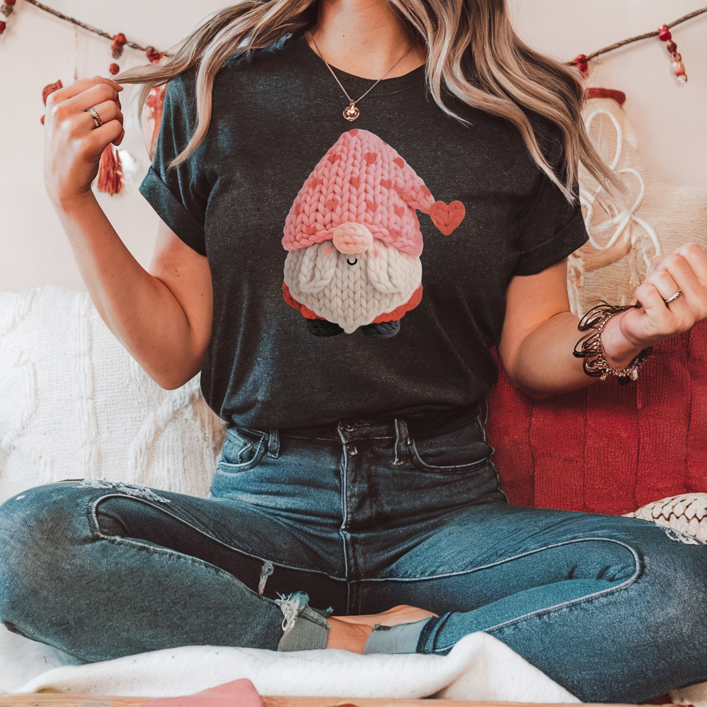 Heart Valentine gnome