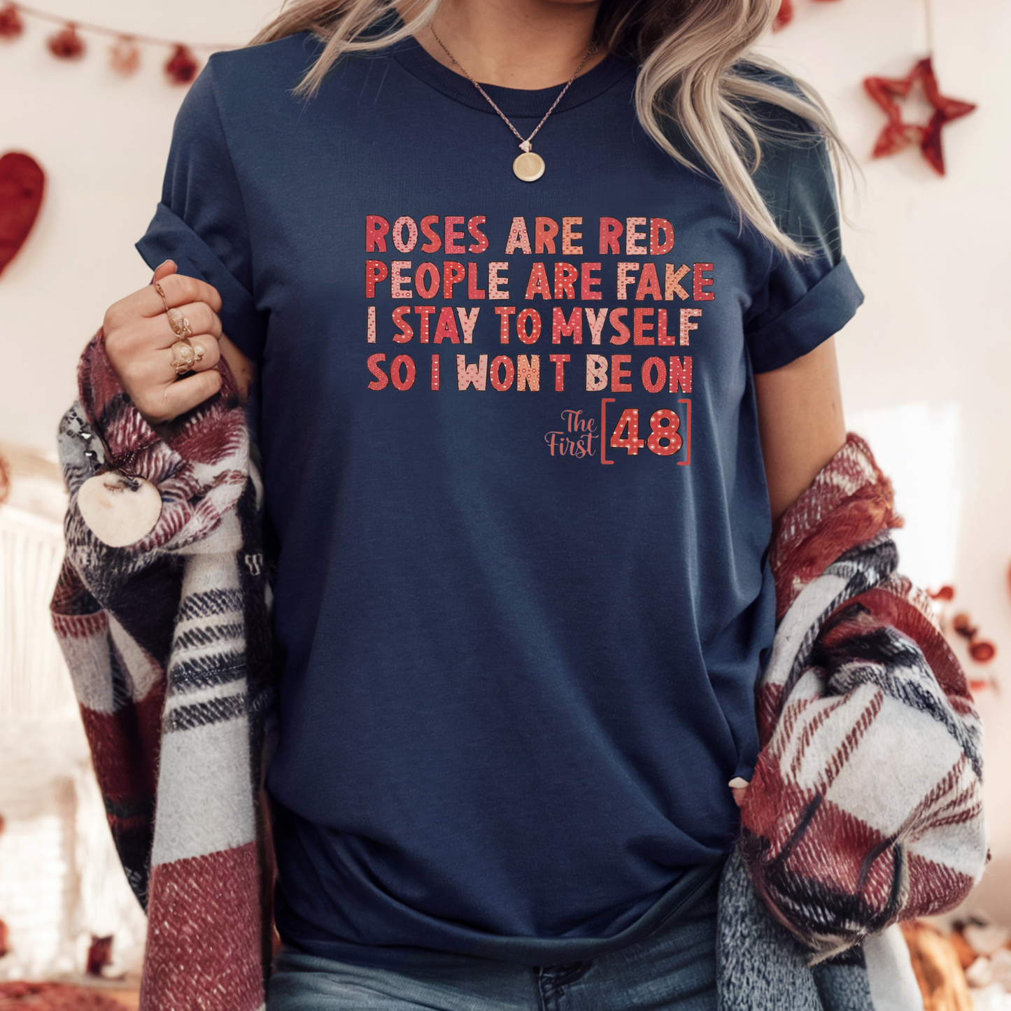 Roses are red people are fake (pink)