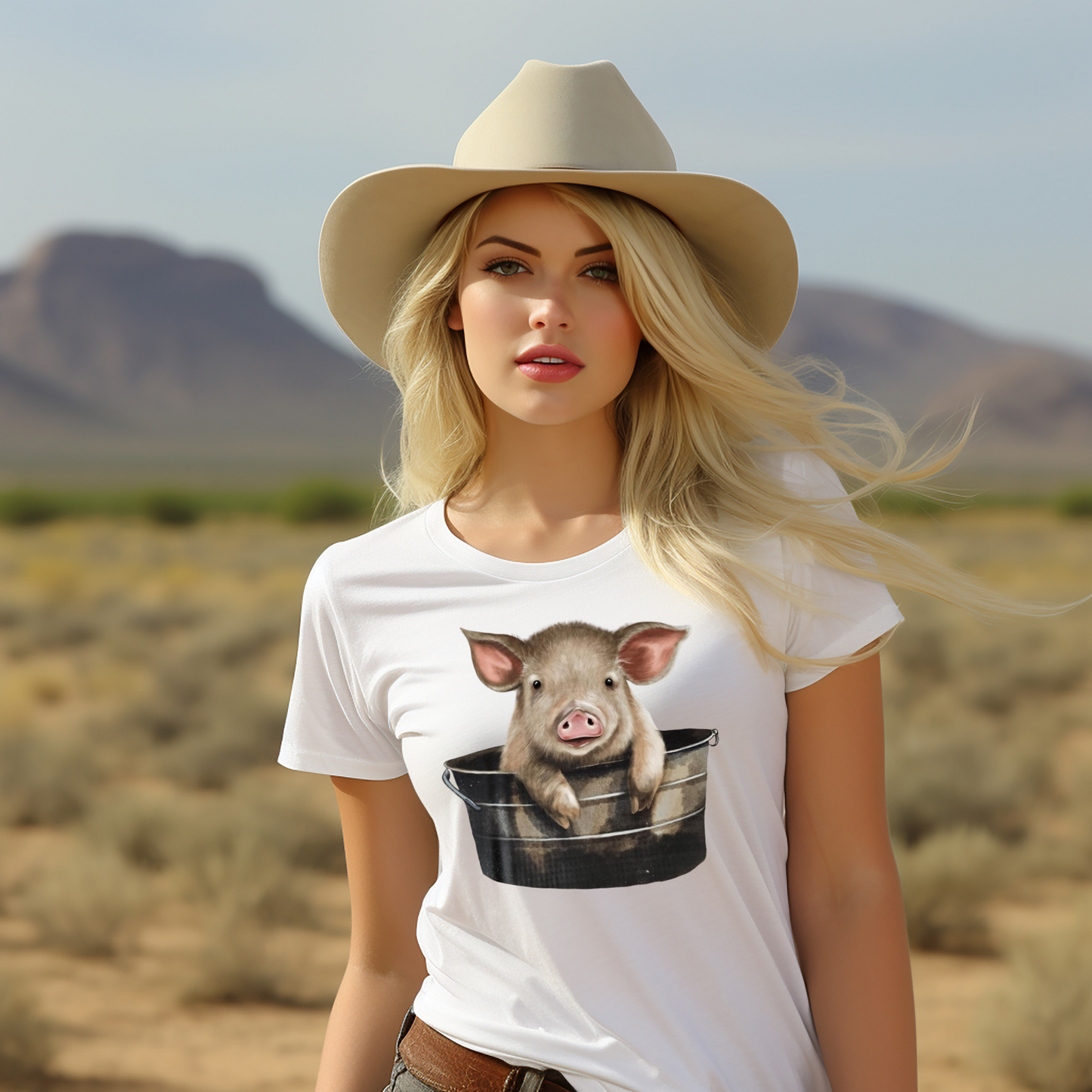 Pig in a bucket