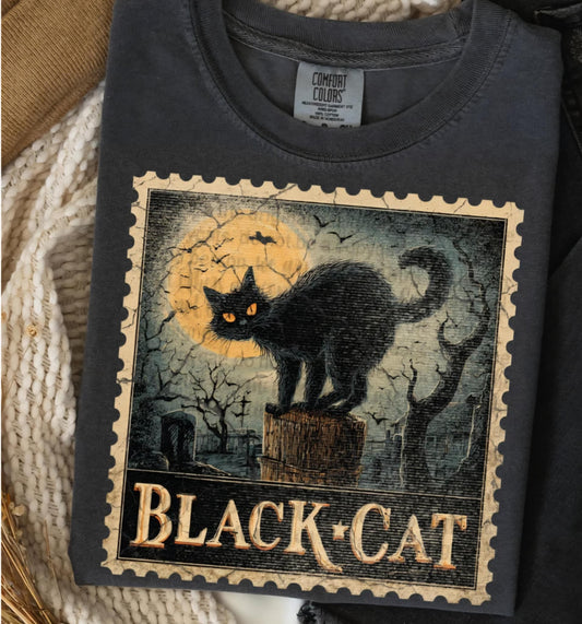 Black cat stamp