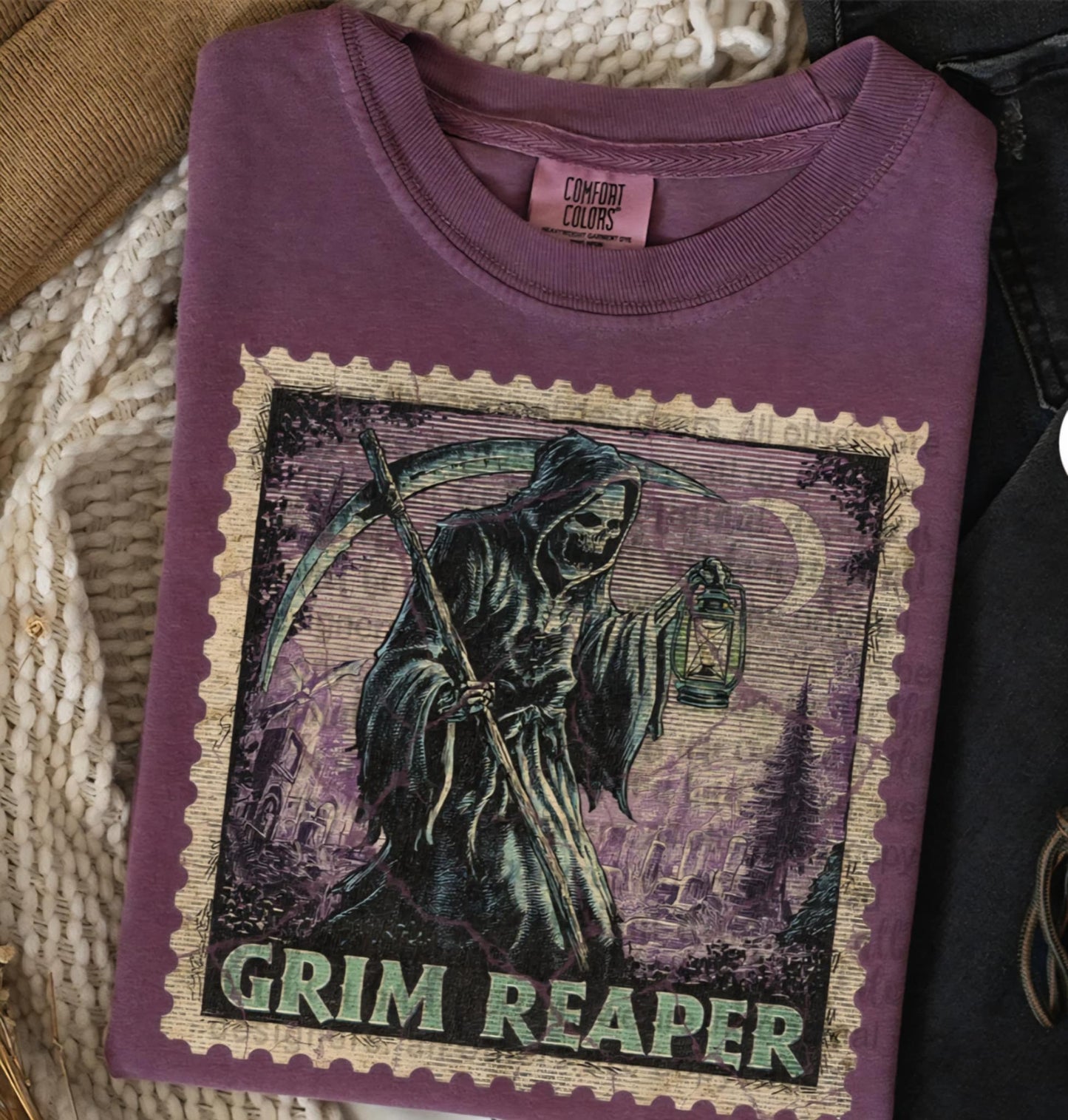 Grim reaper stamp