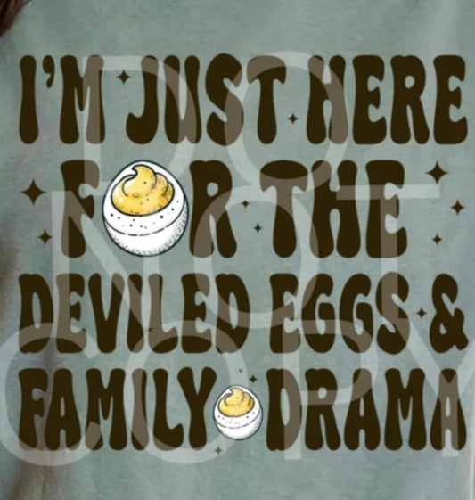 I'm just here for the deviled eggs and family drama
